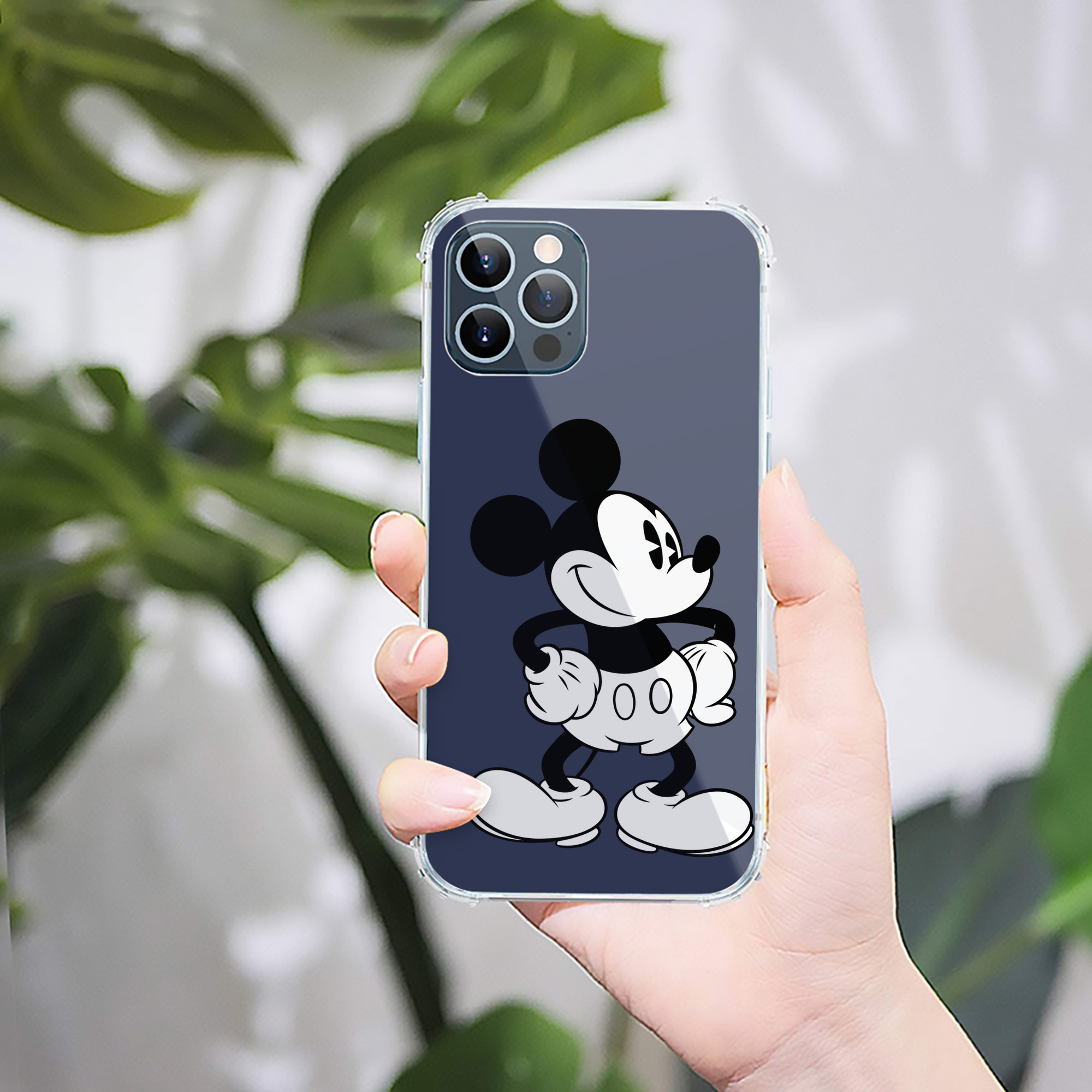 （画像用） ミッキーマウス Mickey Mouse 【iPhone 12シリーズ対応】透明スマホケース（クリアソフトケース）